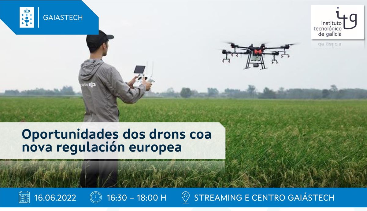 Información sobre jornada "Oportunidades de los drones con la nueva regulación europea"