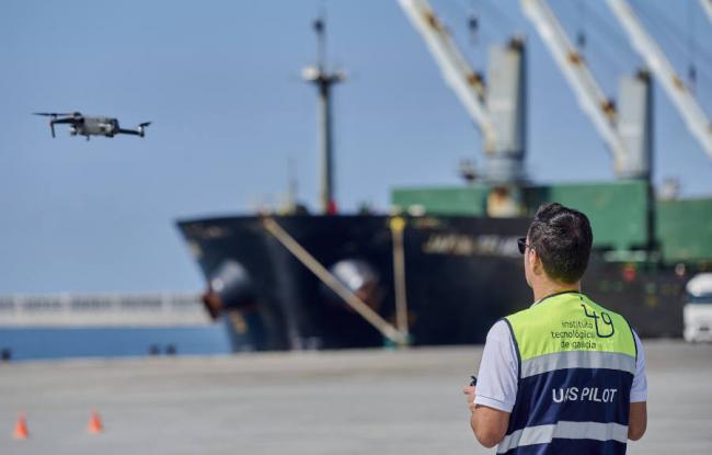 O ITG mostra a súa tecnoloxía de integración de drons nos portos da Coruña e Ferrol